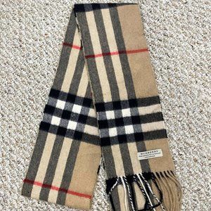 Burberry Check Cashmere Scarf Archive Beige